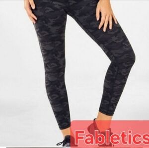 Fabletics Black Camouflage Leggings NWT